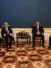 A meeting between the President of Armenia Serzh Sargsyan and President of Azerbaijan Ilham Aliev, alongside Foreign Minister of Armenia Edward Nalbandian and Foreign Minister of Azerbaijan Elmar Mammadyarov. The meeting was conducted with the participation of the Co-Chairs of the OSCE Minsk Group: Igor Popov of Russia, Jacques Fore of France, and (not pictured) James Warlick of the US, and Personal Representative of the OSCE Chairman-in-Office Andrzej Kasprzyk, Vienna, 19 November 2013. (OSCE)