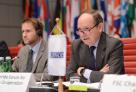 Chairperson Cristóbal Ramón Valdés, Ambassador and Permanent Representative of Spain to the OSCE at the Forum for Security Co-operation (FSC) meeting, Vienna, 5 February 2025.  (OSCE/Micky Kroell)