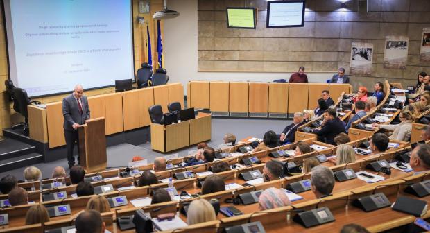 SARAJEVO, 17 September 2024 - Today’s joint session of the FBiH parliamentary committees continues the discussion on institutional responses to domestic and gender-based violence, with a focus on the role of the law enforcement and justice sectors.
