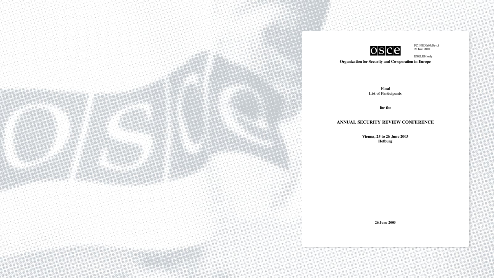 List of participants List of participants