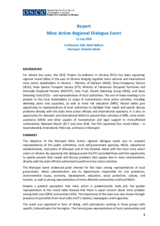 Report on Mine Action Regional Dialogue Event Report on Mine Action Regional Dialogue Event