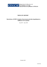 Restrictions of SMM’s freedom of movement and other impediments to fulfilment of its mandate Restrictions of SMM’s freedom of movement and other impediments to fulfilment of its mandate