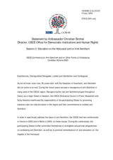 Statement by Ambassador Christian Strohal, Director, OSCE Office for Democratic Institutions and Human Rights Statement by Ambassador Christian Strohal, Director, OSCE Office for Democratic Institutions and Human Rights