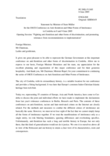 Statement by Christine Mueller, State Minister of the Federal Republic of Germany Statement by Christine Mueller, State Minister of the Federal Republic of Germany