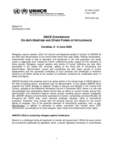 Contribution by United Nation High Commissioner on Refugees (UNHCR) Contribution by United Nation High Commissioner on Refugees (UNHCR)
