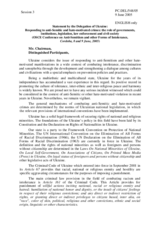 Statement by the Delegation of Ukraine Statement by the Delegation of Ukraine