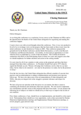 Closing statement by Governor George Pataki, Delegation of the United States of America Closing statement by Governor George Pataki, Delegation of the United States of America