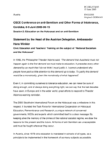 Statement by the Head of the Austrian Delegation, Ambassador Hans Winkler Statement by the Head of the Austrian Delegation, Ambassador Hans Winkler