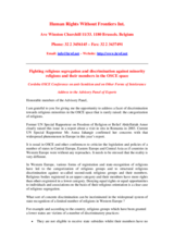 Statement by Mr. Willy Fautre, Human Rights Without Frontiers Int. Statement by Mr. Willy Fautre, Human Rights Without Frontiers Int.
