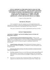 Annual Report on the implementation of the agreement on Confidence-and-Security-Building measures in Bosnia and Herzegovina (Dayton Peace Accords), 2001 Annual Report on the implementation of the agreement on Confidence-and-Security-Building measures in Bosnia and Herzegovina (Dayton Peace Accords), 2001