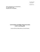 Lecture by PhDr. Jan Munk, Director of Terezín Memorial Lecture by PhDr. Jan Munk, Director of Terezín Memorial