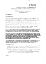 Statement on behalf of the International League for Human Rights Statement on behalf of the International League for Human Rights