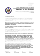 Statement by Daniel S. Mariaschin, Executive V-P, B'nai B'rith International Statement by Daniel S. Mariaschin, Executive V-P, B'nai B'rith International