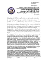 Statement by Rudolph Giuliani, Head of US Delegation Statement by Rudolph Giuliani, Head of US Delegation