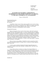 Statement by Rimma Varzhapetian, Chairperson of the Jewish Community of Armenia Statement by Rimma Varzhapetian, Chairperson of the Jewish Community of Armenia