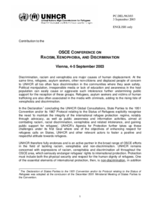 Contribution by the United Nations High Commissioner for Refugees (UNHCR) Contribution by the United Nations High Commissioner for Refugees (UNHCR)