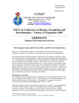 Contribution by Forum Religious Freedom (FOREF) Contribution by Forum Religious Freedom (FOREF)