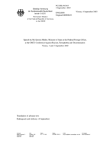 Speech by Kerstin Müller, Minister of State at the Federal Foreign Office of Germany Speech by Kerstin Müller, Minister of State at the Federal Foreign Office of Germany