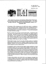 Joint statement by Amnesty International, Human Rights Watch and the International Helsinki Federation for Human Rights Joint statement by Amnesty International, Human Rights Watch and the International Helsinki Federation for Human Rights