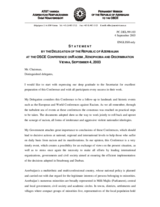 Statement by the Delegation of the Republic of Azerbaijan, session 1 Statement by the Delegation of the Republic of Azerbaijan, session 1