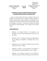 Contribution of Cyprus Contribution of Cyprus