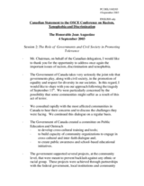 Speech by Jean Augustine, Secretary of State for Multiculturalism and Status of Women, Canada, session 2 Speech by Jean Augustine, Secretary of State for Multiculturalism and Status of Women, Canada, session 2
