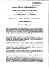 Contribution by Human Rights Without Frontiers Contribution by Human Rights Without Frontiers