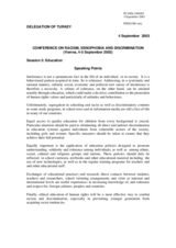 Speech and recommendations by the Delegation of Turkey, session 3 Speech and recommendations by the Delegation of Turkey, session 3