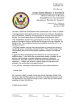 Remarks by the delegation of the United States, session 1 Remarks by the delegation of the United States, session 1