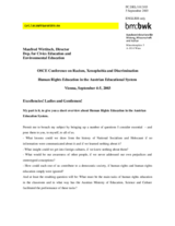 Statement by Manfred Wirtitsch, Director of the Department for Civics Education and Environmental Education, Austria, session 3 Statement by Manfred Wirtitsch, Director of the Department for Civics Education and Environmental Education, Austria, session 3