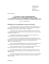Statement by Gerard Kerforn, delegation of France, session 4 Statement by Gerard Kerforn, delegation of France, session 4