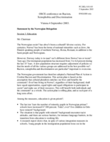 Statement by the delegation of Norway, session 3 Statement by the delegation of Norway, session 3