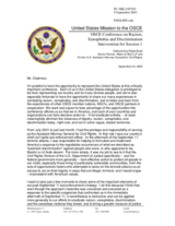 Intervention by Ralph Boyd, delegation of the United States, session 1 Intervention by Ralph Boyd, delegation of the United States, session 1