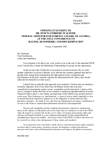Statement by Dr. Benita Ferrero Waldner, Federal Minister of Foreign Affairs of Austria, opening session Statement by Dr. Benita Ferrero Waldner, Federal Minister of Foreign Affairs of Austria, opening session