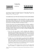 Joint statement by the International Helsinki Federation for Human Rights (IHF) and Greek Helsinki Monitor (GHM) Joint statement by the International Helsinki Federation for Human Rights (IHF) and Greek Helsinki Monitor (GHM)