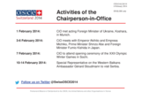 Report on the activities of the Chairperson-in-Office Report on the activities of the Chairperson-in-Office