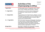 Report on the activities of the Chairperson-in-Office Report on the activities of the Chairperson-in-Office