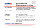 Report on the activities of the Chairperson-in-Office. Report on the activities of the Chairperson-in-Office.
