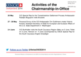 Report of the activities of the Chairperson-in-Office Report of the activities of the Chairperson-in-Office