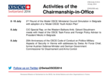Report on the activities of the Chairperson-in-Office Report on the activities of the Chairperson-in-Office