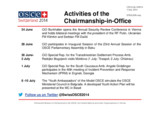 Report on the Activities of the Chairperson-in-Office Report on the Activities of the Chairperson-in-Office