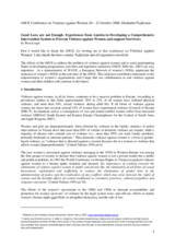 Introduction by Rosa Logar, Executive Director of the Domestic Abuse Intervention Centre in Vienna, Austria Introduction by Rosa Logar, Executive Director of the Domestic Abuse Intervention Centre in Vienna, Austria