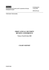 Chair's report of the 2003 Annual Security Review Conference Chair's report of the 2003 Annual Security Review Conference