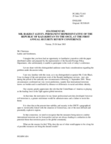 Keynote speech by Rakhat Aliyev, Permanent Representative of the Rebublic of Kazakhstan, working group A Keynote speech by Rakhat Aliyev, Permanent Representative of the Rebublic of Kazakhstan, working group A
