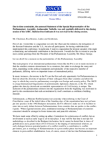 Closing statement by the OSCE Parliamentary Assembly Closing statement by the OSCE Parliamentary Assembly