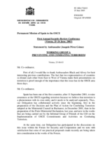Statement by Ambassador Joaquín Pérez Gómez, Permanent Mission of Spain to the OSCE, working group A Statement by Ambassador Joaquín Pérez Gómez, Permanent Mission of Spain to the OSCE, working group A