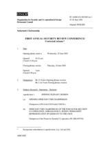 Journal of the First Annual Security Review Conference Journal of the First Annual Security Review Conference