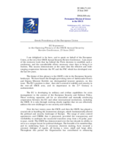 Opening statement by the Greek Presidency of the European Union Opening statement by the Greek Presidency of the European Union