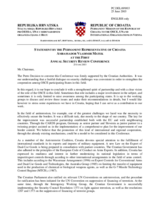 Opening statement by Ambassador Vladimir Matek, Permanent Representative of Croatia Opening statement by Ambassador Vladimir Matek, Permanent Representative of Croatia