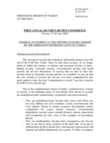 Opening statement by the Permanent Representative of Turkey Opening statement by the Permanent Representative of Turkey